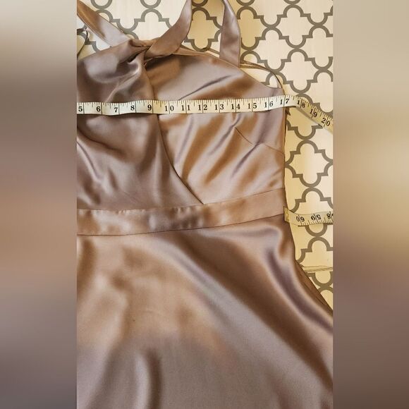 J. Crew Halter Crisscross Silky Dress in Brown Size 10 - Picture 4 of 10